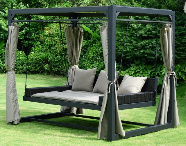XXL Gartenpavillon Sonneninsel Sonnenliege Gartenliege Pavillon Sonnenschutz NEU