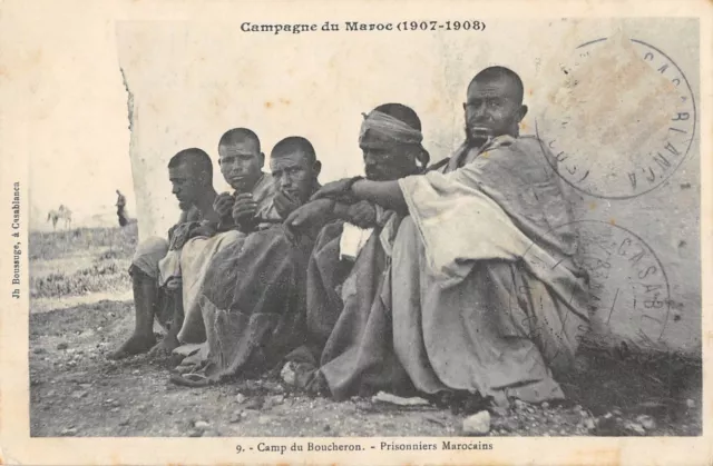 Cpa Maroc Camp Du Boucheron Prisonniers Marocains