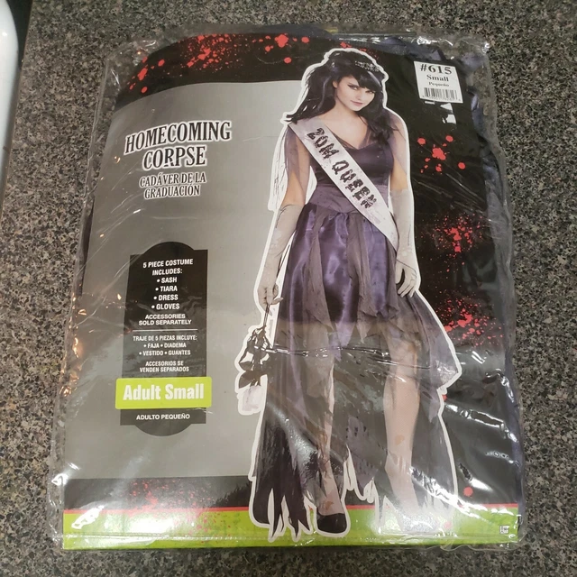 ZOMBIE PROM QUEEN Costume Adult Homecoming Beauty Halloween Dress Size  Small $34.99 - PicClick