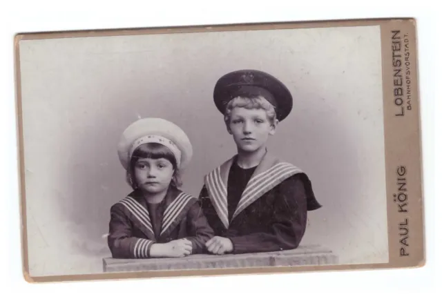 Original Cabinet Children IN Marineuniform- Photography Paul König, Lobenstein