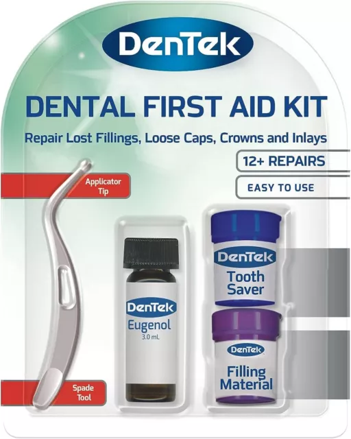 DenTek Strong Teeth Tooth Repair Permanent Dental Cement Cavity Filling Kit