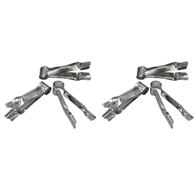 6 pz clip in pizzo per torta in acciaio inox morsetto fondente curva crimpante