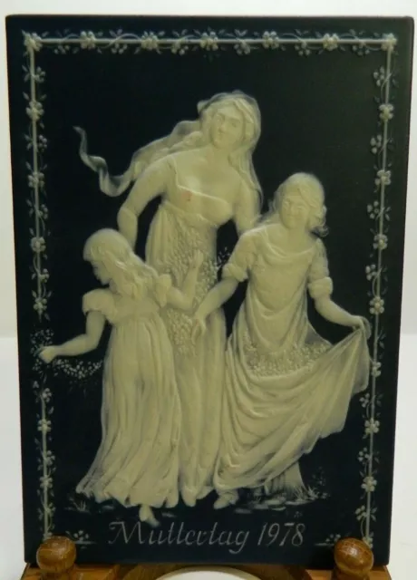 Vintage Mettlach Villeroy & Boch Mother's Day (1978) Mullertag Wall Plaque Excel