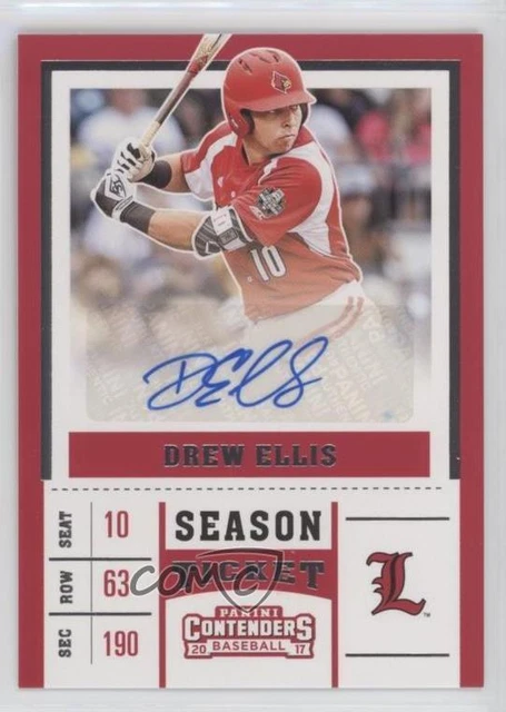 2017 Panini Elite Extra Edition College Tickets Drew Ellis #CT-DE Auto