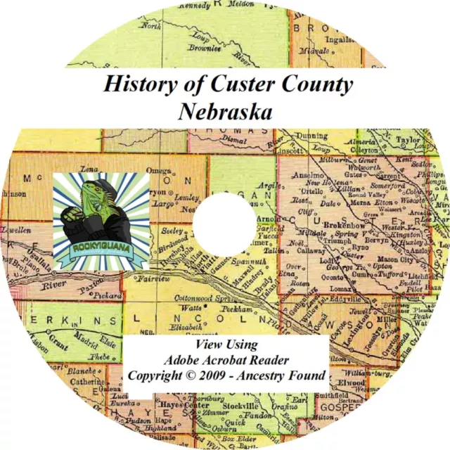 1919 Geschichte & Genealogie von CUSTER County Nebraska NE