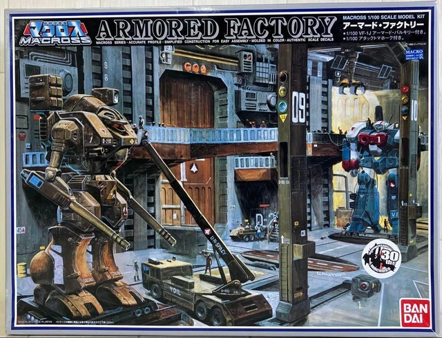 ARMORED FACTORY MACROSS 30th Anniversary 1/100 Diorama Kit Bandai MINT ...