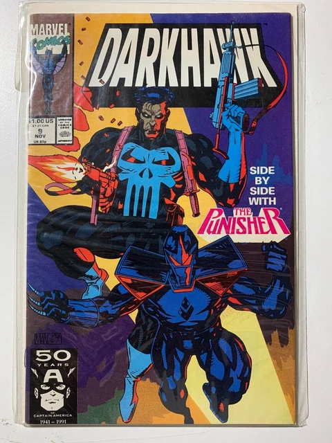 DARKHAWK   #9  Marvel Comics side by side with Punisher