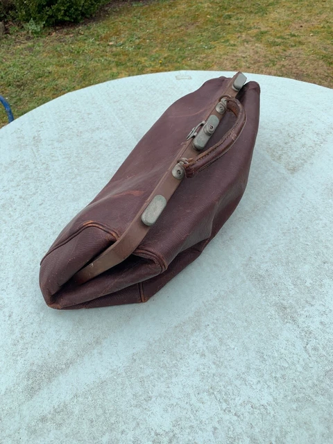 Antike Arzttasche Doktortasche Hebammentasche aus echtem Leder