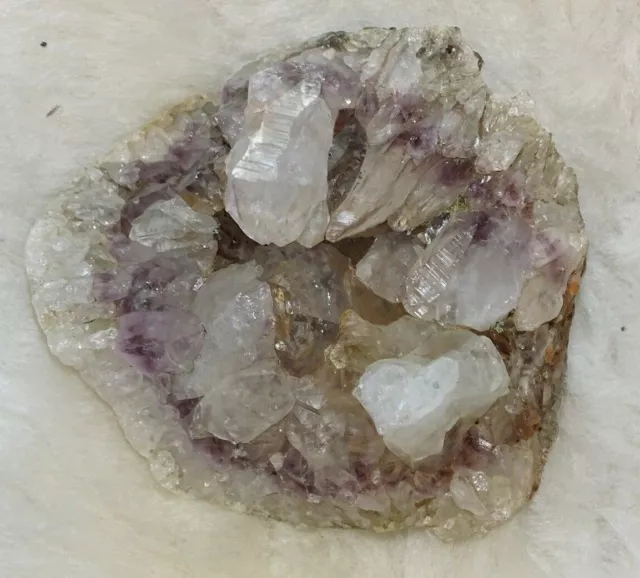 🌺Druse Bergkristall Geode Natur Stein Achat Amethyst 9x9cm Glitzer Deko Kristal