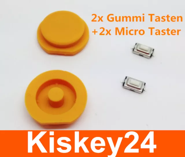 2x Druckknopf für Smart Schlüssel Taste 2x MICRO TASTER FORTWO 450 FORFOUR 451