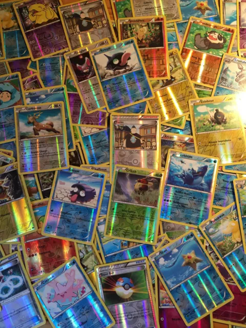 Lot de 20 Cartes Pokemon Brillantes (Reverse) Sans Doubles NEUVES FRANCAISES !