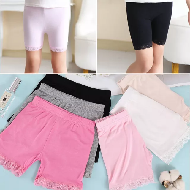 Girl Safety Shorts Girls Boxer Underwear Pants Beach Pants Leggings Solid Pant ☆