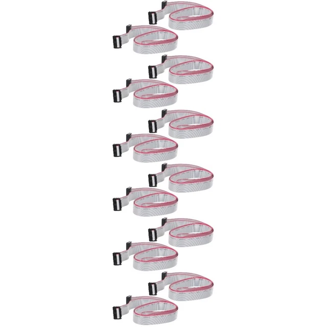 12 pcs Flat Ribbon Data Cable IDC Connector Flat Ribbon 16 Pin Flat Cable