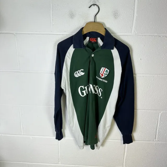 Vintage London Irish Rugby Shirt Mens Small Green Canterbury 2005/06 Home Union