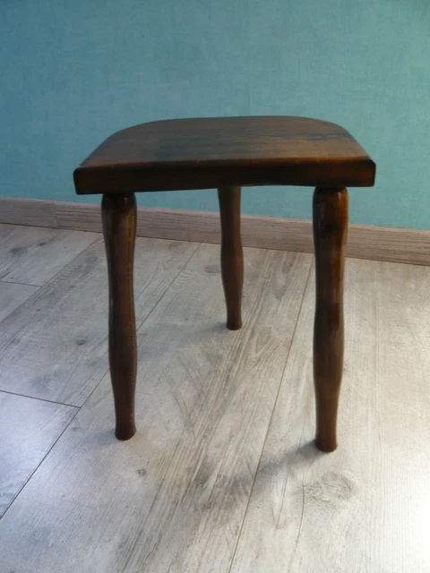 VINTAGE RUSTIQUE ANCIEN Tabouret en Bois Traite Extra Large Sans W425 EUR 167,26 - FR