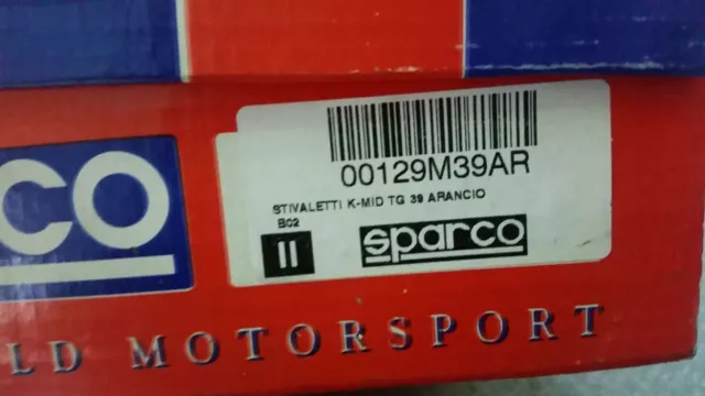 Sparco Chaussures Kart K-Mi Orange Karting Boots Schuhe Taille 39 Ue 2