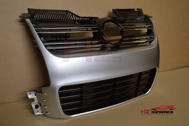R32 LOOK SILVER FRONT BUMPER GRILL GRILLE FITS VW GOLF MK5 UK STOCK tdi gti 2