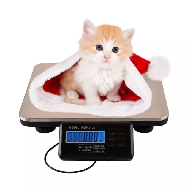 660lbs 300kg Weight LCD AC Digital Floor Bench Scale Postal Platform Shipping