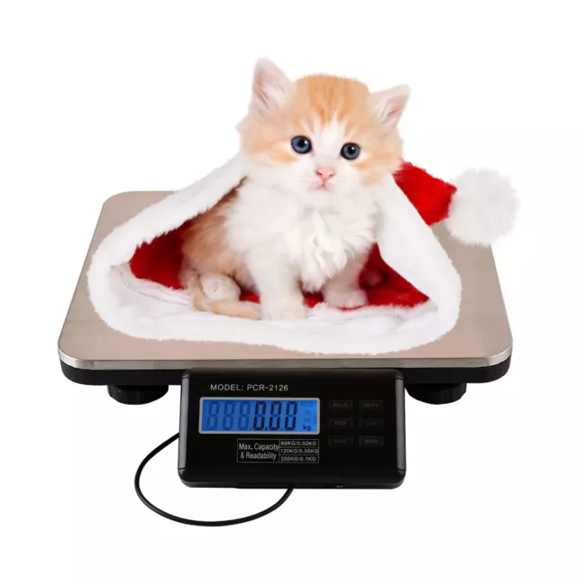 Commercial Digital Scale Platform Weigh Pet 660LBS Heavy Duty 300KG Durable New