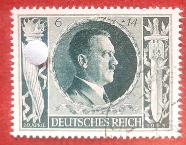 Briefmarke Deutsches Reich DR 54. Geburtstag Adolf Hitler Machtergreifung 1943 4