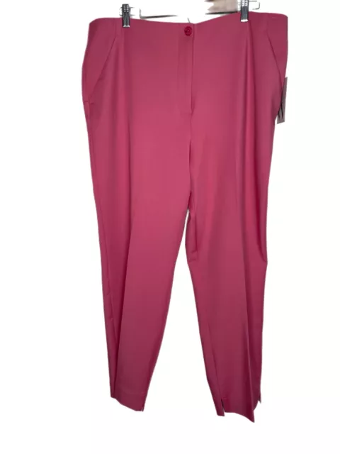 Worthington Slim Ankle High Rise Pants Women's Size 18 New Color Slate Rose