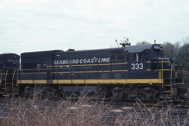 Original 1975 Railroad Slide Scl Seaboard Coast Line 333 South Carolina Ge U18B