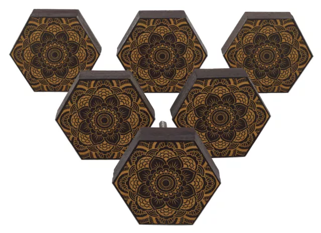 IBA Mandala Engraved Furniture Knobs Cabinet Drawer Pull Pack 10-TEX3A