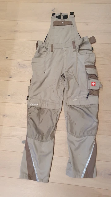 Engelbert Strauss Latzhose e.s Motion 50 Lehm Torf beige Arbeitshose Hose