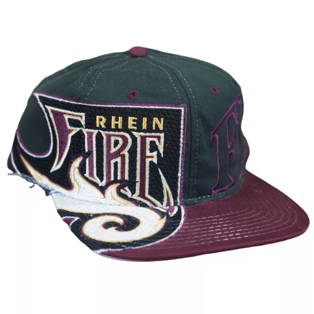 Vintage 1990s Rhein Fire World League Football Twill Starter Hat Cap Big Logo