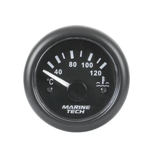 BLACK Marine Tech Water Temperature Gauge 40-120Deg Industrial Grade Electronic
