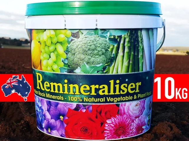 REMINERALISER MINERAL ROCK DUST ORGANIC PLANT VEGETABLE GARDEN FERTILISER 10kg