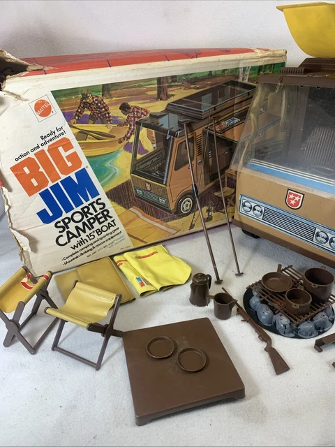 Camping-car Big Jim Mattel Vintage | Sports Camper Avec Boîte D'origine (Occasion)
