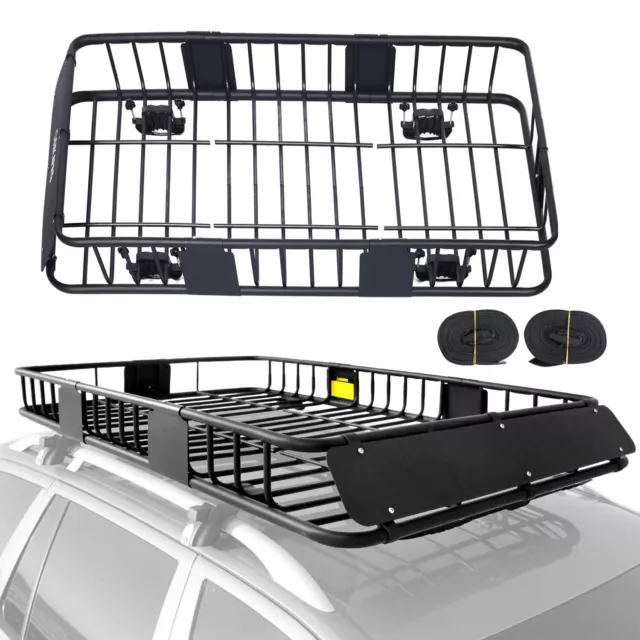 64" x 39" x 6" Rooftop Cargo Carrier Basket Rack Luggage Holder For Toyota