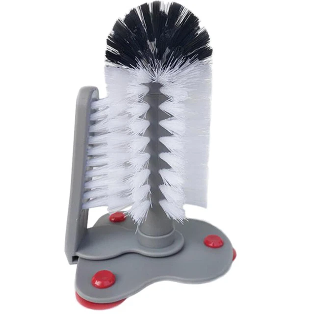 -Pulitore vetro testa spazzola lavandino ventosa forniture pulizia cucina RotatiX4Q4