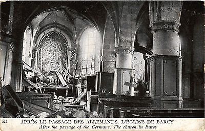 CPA Militaire, Apres le Passage des Allemands - L'Eglise de Barcy (277709)