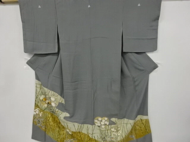 5770259: Japanese Kimono / Vintage Iro-Tomesode / Embroidery / Kinsai / Peony &