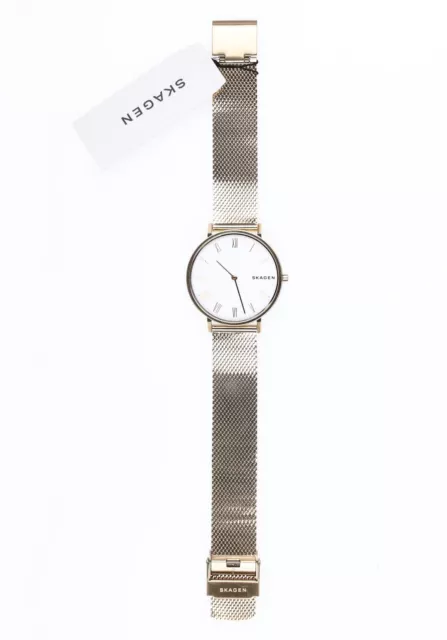 Skagen 240174 Womens SKW2713 Analog Display Quartz Gold/White Watch 34 mm