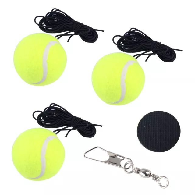 Singles Tennis Trainer Training Ball Self-study Tool Baseboard 3pc Rebound Balls 3