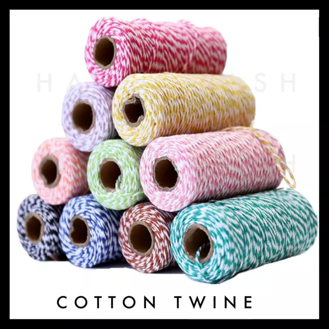 Baker’s Twine - 12ply Cotton String Rope - Gift Wrapping - 2m, 5m or 10m Pastel