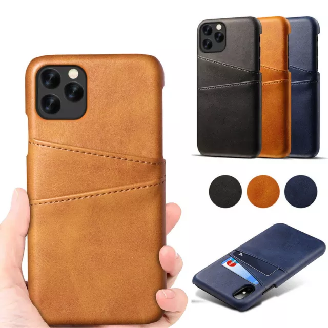 For iPhone 15 Pro 14 13 12 11 Pro Max Leather Wallet Case Card Slot Holder Cover