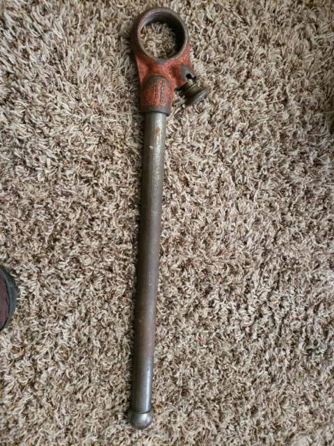 Ridgid 00-R Ratchet & Handle Pipe Threader Die Head Receiver #2 Ridgid 00-R Ratchet & Handle Pipe Threader Die Head Receiver #2