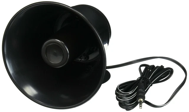 Black ABS Weather Proof PA Speaker Horn CB Radio Outdoor Siren Game Call 15w New