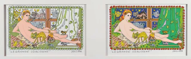 Seltene Lithographie, James Rizzi, La Grande Odalisque, 1998 2