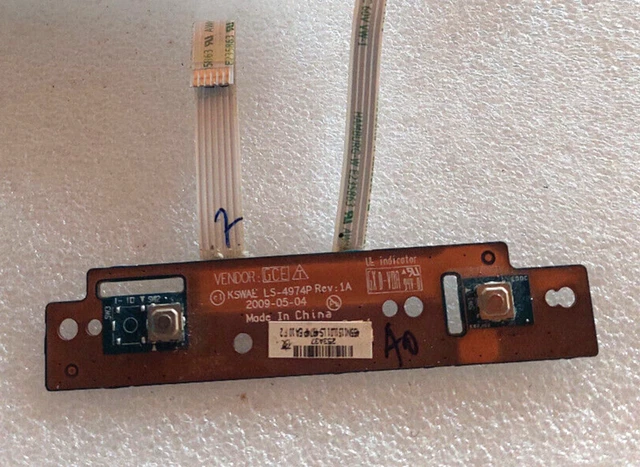 PCB bouton Power ordinateur Toshiba Satellite C855-1KX - pièce originale