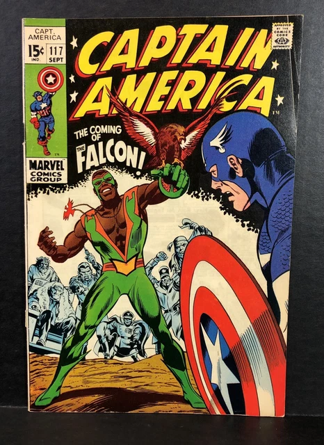 Captain America #117 1st Appearance FALCON/Sam Wilson Marvel 1969. Nice Copy