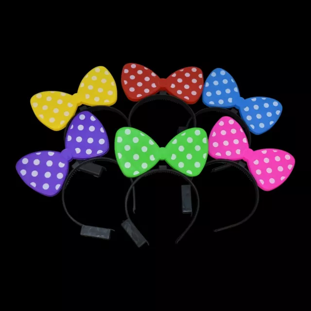 LED Bow Headband Light Up Minnie Mouse Style Party Celebration Birthdays