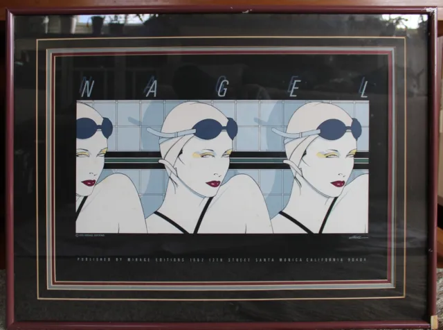 1979 Patrick Nagel "Swimmers" Serigraph Art Print Published by Mirage Editions