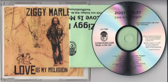 Ziggy Marley Love Is My Religion UK Adv CDR 2006 + A4 Pr-Sheet