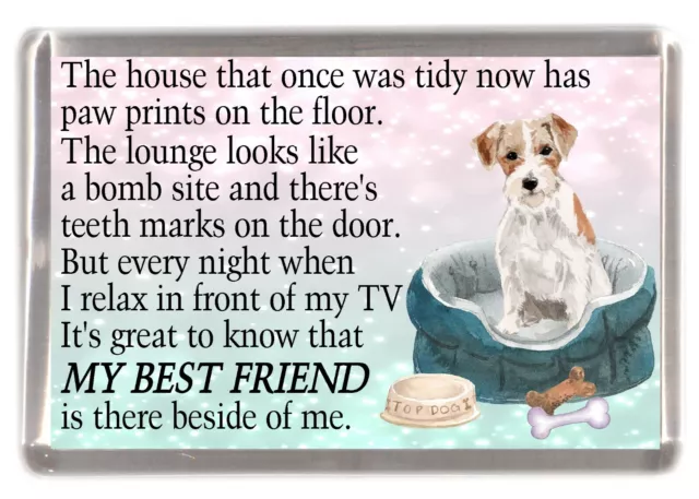 Jack Russell Terrier Dog Fridge Magnet "MY BEST FRIEND POEM" Gift by Starprint