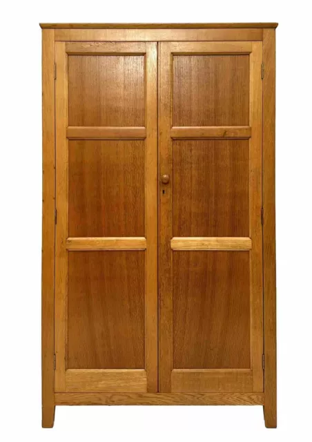 VINTAGE ANTIQUE OAK DOUBLE WARDROBE ARTS & CRAFTS HEALS GOTDEN RUSSELL STYLE 60s